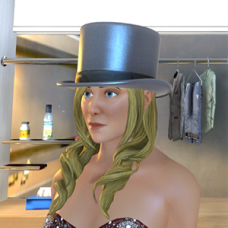 Silver Top Hat - Female