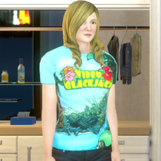 Video Blackjack Graphic Tee Shirt - Female