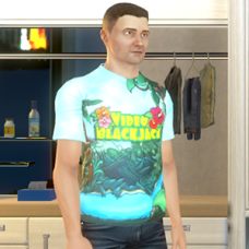 Video Blackjack Graphic Tee Shirt - Male