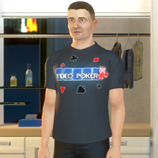 Video Poker Graphic Tee Shirt - Male