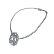 Iced Wreath Dollar Sign Necklace