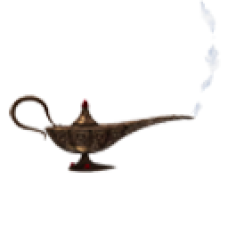 Smoking Genie Lamp