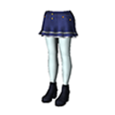 Indigo Mini-Skirt and Boots