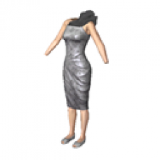 Audi White Satin Formal Dress