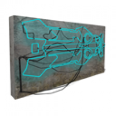 Sodium Neon Racer Wall Art (Blue)