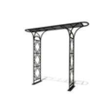 Garden Arch, Flat Roof (Black)