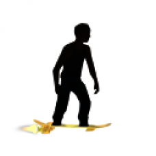 Clearasil Golden Rocket Skateboard