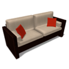 Poppy Accented Loveseat