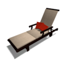 Poppy Accented Patio Lounge