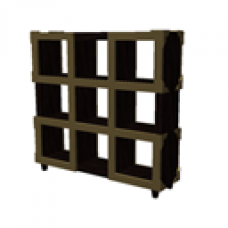Gold Trim Cubical Shelves
