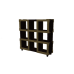 Gold Trim Cubical Shelves