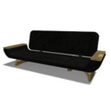 Modern Gold Accented Sofa