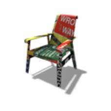 Subway Sign Chair - Blek