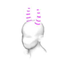 Shining Double Oni Horn (Long, Purple, Male) 