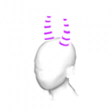Shining Double Oni Horn (Long, Purple, Women)