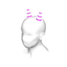 Shining Double Oni Horn (Short, Purple, Men)