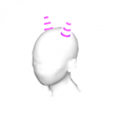 Shining Double Oni Horn (Short, Purple, Women)