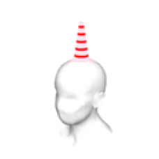 Shining Single Oni Horn (Long, Red, Men)