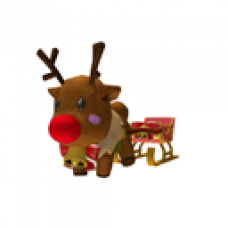 Reindeer Pulling Small Sleigh