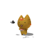 Cat Chasing Goldfish Doll