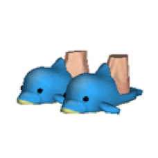 Dolphin Slippers (Blue, Male)
