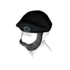 Sega Renegade Ops: Preboot - Black Special Ops Beret with Mustache