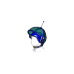 Blue Saucer Pop Bubble Helmet