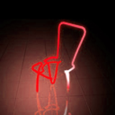 Animated Red Neon Chair