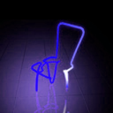 Animated Purple Neon Chair