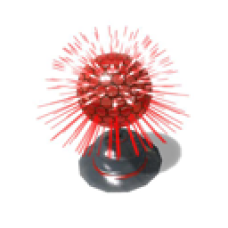 Sodium Red Neon Shard Lamp