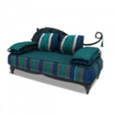 Arabian Couch - Cerulean