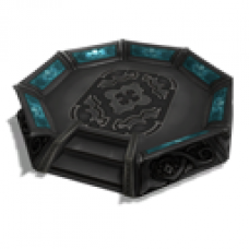 Arabian Royalty Throne Plinth - Cerulean