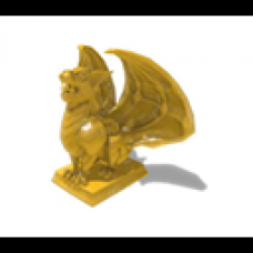 Gold Winged Chimera Statue