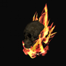 The Ghost Rider Flaming Skull (Female)